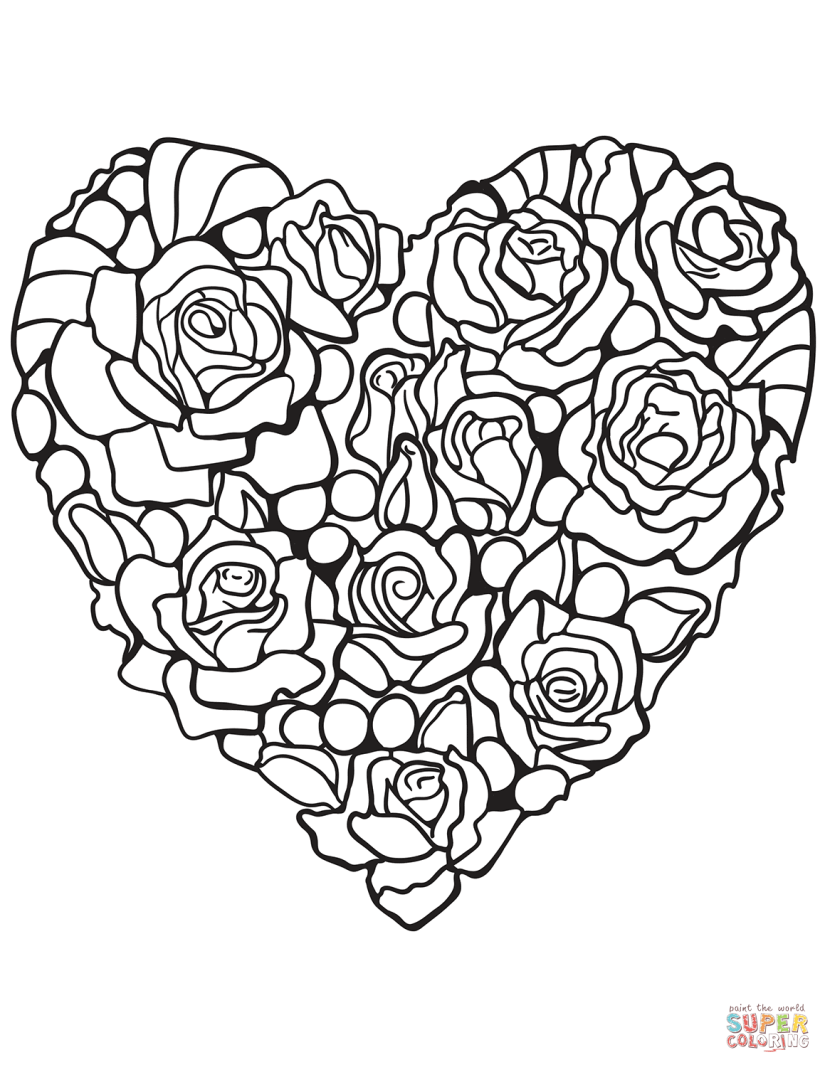 heart-made-of-rose-coloring-page